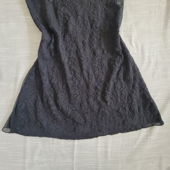 Fredericks of Hollywood Black Teddy Slip Lace Medium Nightie Grunge Whimsygoth - Picture 10 of 16
